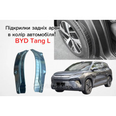 Локери / підкрилки задніх арок синьо-сірі глянцеві для BYD Tang L (2024–2026)