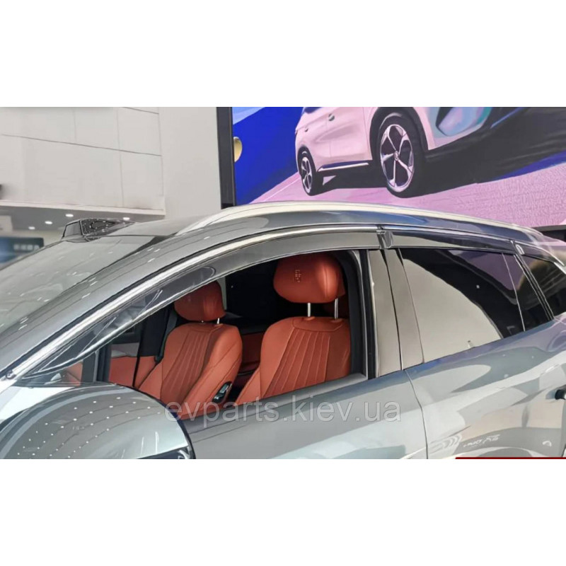 Вітровики / дефлектори вікон (повний комплект 6 елементів) для BYD Tang L EV / DM-p