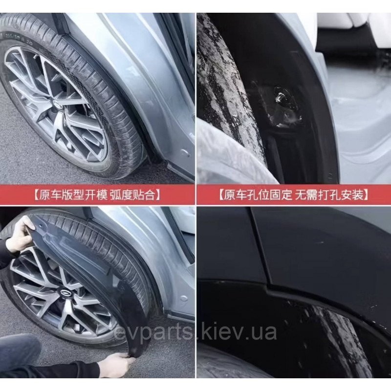 Підкрилки задніх арок / локери до BYD Leopard 7 комплект 2шт (і кріплення)